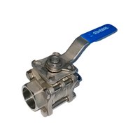 Válvula Esfera Tripartida Inox 304 Npt 1.1/2 Pol Soldável