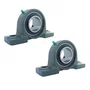 2 Mancal Pedestal + Rolamento Ucp205-14 p/ Eixo 7/8