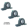 3 Mancal + Rolamento Ucp 206-20 Ucp206-20 Eixo 1.1/4 31,75mm