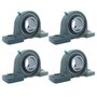 4 Mancal Pedestal + Rolamento Ucp205-14 p/ Eixo 7/8