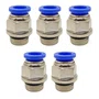 5 Conector Reto Rosca Macho Bsp 1/2 Tubo 8mm Conexão Rápida