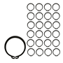 Anel Elastico Para Eixo 34mm Externo de Retenção 25 Unidade