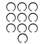 Anel Elastico Para Furo 18mm Interno de Retenção 10 Unidade