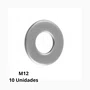 Arruela Lisa M12 Milimetros Ma Zincada 10 Unidades