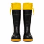 Bota Pvc Cano Longo Forrada Preta Amarela Chuva Lama
