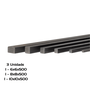 Chaveta Quadrada Barra 6x6x500mm + 8x8 +  10x10 - 3 Und