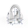 Clip para Cabo de Aço 1/4 6,35mm Galvanizado Vonder 10 UND