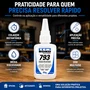 Cola Instantânea Adesivo Bico Antientupimento Madeira 50g