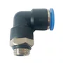 Conector Cotovelo Rosca Bsp 1/4 Tubo 8mm Conexão Rápida 5 UN