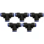 Conexão Pneumatica União T 8mm Emenda Tubo Pun - 5 Und
