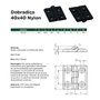 Dobradiça Nylon 40 X 40 para Máquinas Industriais 5 Und