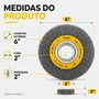 Escova de Aço Circular Ondulada 6 X 2 X 2 Pol Latão
