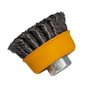 Escova de Aço Copo Trançada 60mm 2.3/8 Pol Rosca M14 Pequi