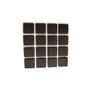 Feltro Adesivo Quadrado Eva 20mm Preto Cartela com 160 Peças
