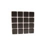 Feltro Adesivo Quadrado Eva 20mm Preto Cartela com 32 Peças