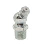 Graxeira Angular 45° Graus Rosca 1/4 Unf 28 Fios - 1/8 Gas Zincada