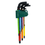 Jogo Chave Allen Abaulada 9 Peças Coloridas 1.5 a 10mm Sata