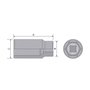 Jogo de Soquetes Sextavado Longo Encaixe 1/2 78mm 9 Peças