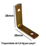 Kit 10 Cantoneira L Móveis 1.1/2 X 1.1/2 Pol Bicromatizada