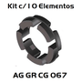 Kit 10 Elemento de Borracha para Acoplamento AG GR CG 067