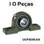 Kit 10 Mancal com Rolamento UCP208-24 - 1.1/2" 38,10mm Dmr