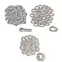 Kit 100 Parafuso Inox Allen Cilindr M6X30 c/ Porca e Arruela