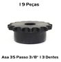 Engrenagem Simples Asa 35 Passo 3/8 13 Dentes 19 Und