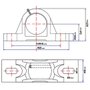 Kit 4 Mancal Pedestal com Rolamento Ucp209 Ucp 209 Eixo 45mm