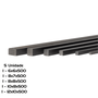 Kit 5 Chaveta 500mm 1= 6x6 1= 8x8 1= 8x7 1= 10x8 1