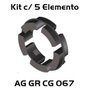 Kit 5 Elemento de Borracha para Acoplamento AG GR CG 067