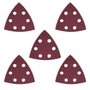 Kit 5 Lixas Triangular para Multiferramenta Madeira Grão 80