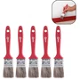 Kit 5 Trincha Pincel Gris 1.1/2 Polegadas Cabo Plástico