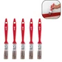 Kit 5 Trincha Pincel Gris 3/4 Polegadas Cabo Plástico