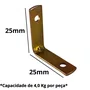 Kit 50 Cantoneira L Moveis 1 X 1 Pol. Multiuso Bicromatizada