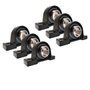 Kit 6 Mancal Pedestal com Rolamento Ucp207 Ucp 207 Eixo 35mm