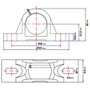 Kit 6 Mancal Pedestal com Rolamento Ucp210 Ucp 210 Eixo 50mm
