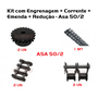 Kit Engrenagem + Corrente + Emenda + Redução - Asa 50/2