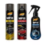 Kit Estética Automotiva Cera + Silicone + Cristalizador Água