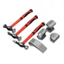 Kit Martelo e Tasso Chapeador Reparo Automotivo 7 Peças Mtx