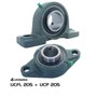Mancal com Rolamento 2 Ucfl205 + 2 Ucp205 p/ Eixo 25mm