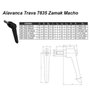 Manipulo Alavanca Trava Macho Zamak 7835 1/2X50mm 3 Unidade