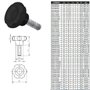 Manipulo Macho Inox M6 X 25mm 4526 Margarida Kit 10 unidades
