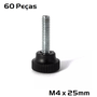 Manipulo Macho M4 x 25mm Modelo Botão 60 Unidade