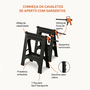 Par de Cavalete Bancada Multiuso Sawhorse Wx065 Worx