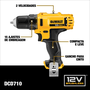 Parafusadeira e Furadeira 12v com 2 Baterias e Bolsa Dewalt