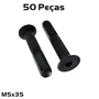 Parafuso Allen M 5 x 35 Cabeça Chata 50 Unidade