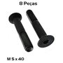 Parafuso Allen M 5 x 40 Cabeça Chata 8 Unidade