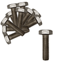Parafuso Sextavado M6 x 25 Inox MA 1.0 Rosca Inteira 230 Und