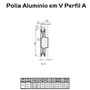 Polia Aluminio 110mm 1 Canal Perfil a 110a1