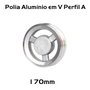 Polia Aluminio 170mm 2 Canais Perfil a 170a2